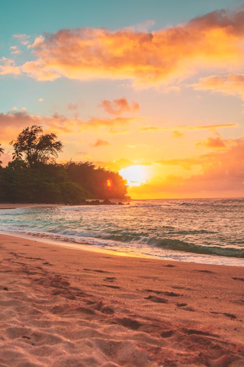 Sandy Beach at Sunrise