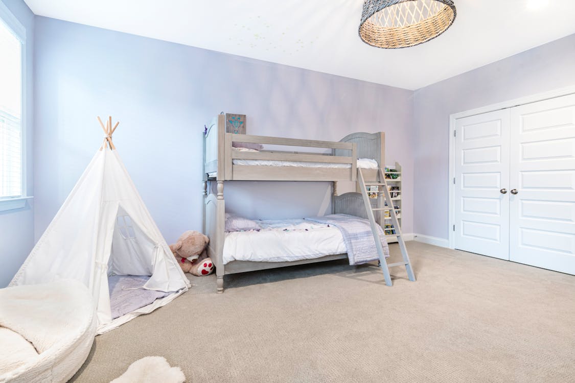 Free Children Bedroom with Bunk Beds Stock Photo