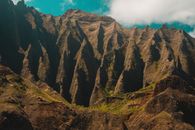 Mountain Range Overlooking Scenic Valley