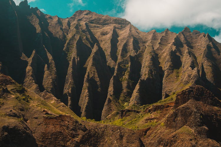 Mountain Range Overlooking Scenic Valley