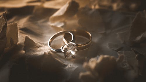 Close-Up Shot of Silver Rings