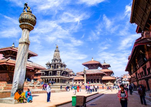 Free Explore the historic charm and vibrant culture at Patan Durbar Square in Kathmandu, Nepal, a UNESCO World Heritage Site. Stock Photo