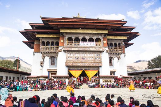 Punakha dzong and suspension bridge — Bhutan