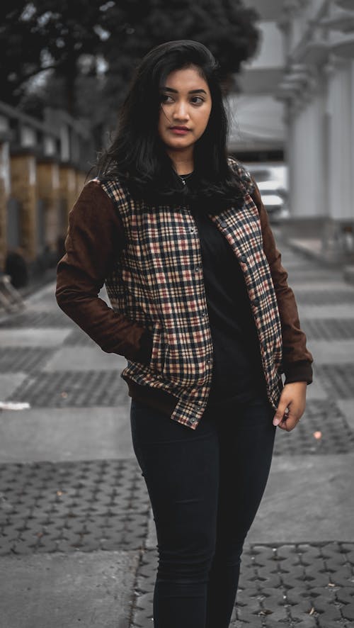 Free Woman Wearing a Jacket Stock Photo