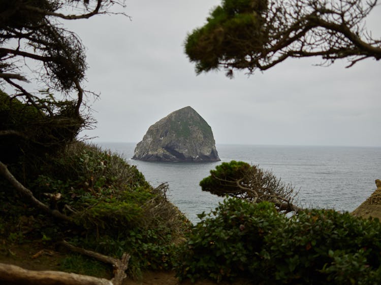 Coastal Islet View From Mainland