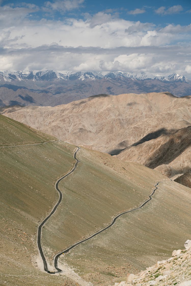 Curvy Trail On A Mountain 