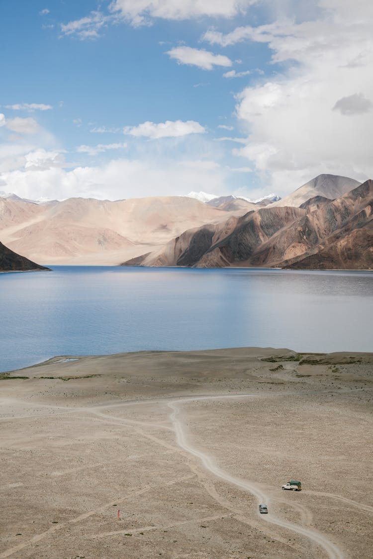 Barren Landscape And Lake