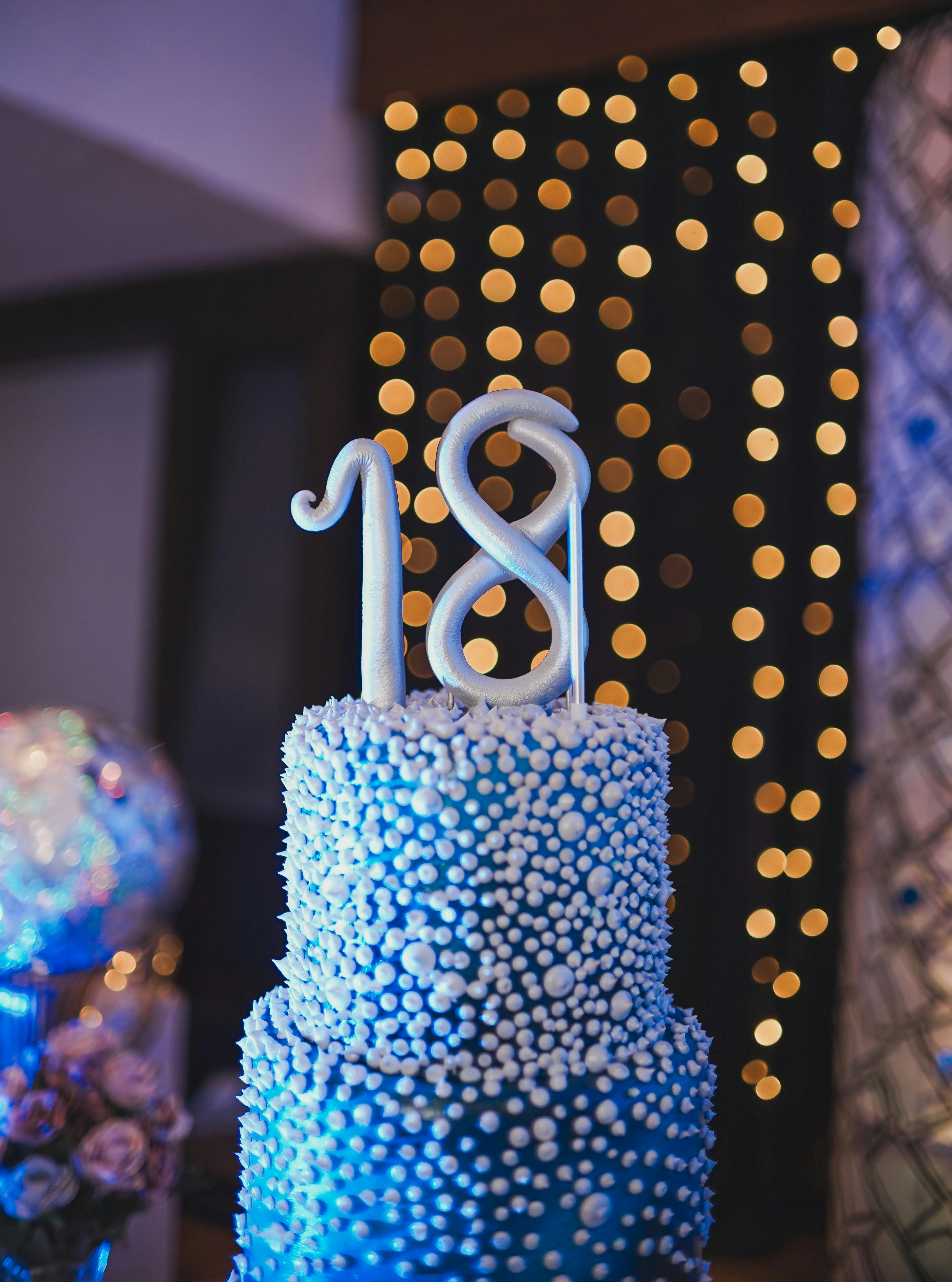 Happy Birthday Blue Cake With Name Edit