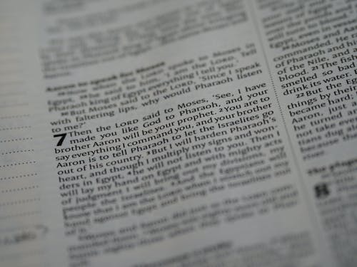 Free Close-up Photo of Printed Words on Paper Stock Photo