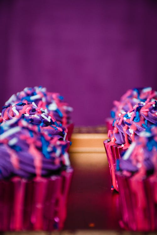 Free Colorful Sprinkles on Cupcakes Stock Photo