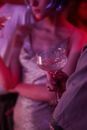 Person Holding Clear Wine Glass