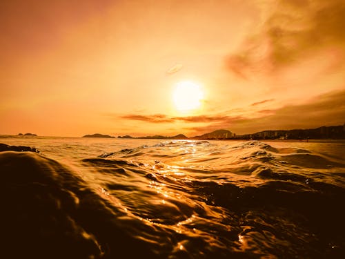 Free Body of Water during Sunset Stock Photo