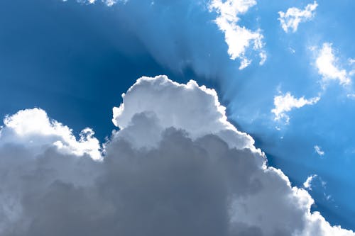 Free stock photo of back light, blue, cloud