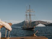 Brown Sailboat on the Sea