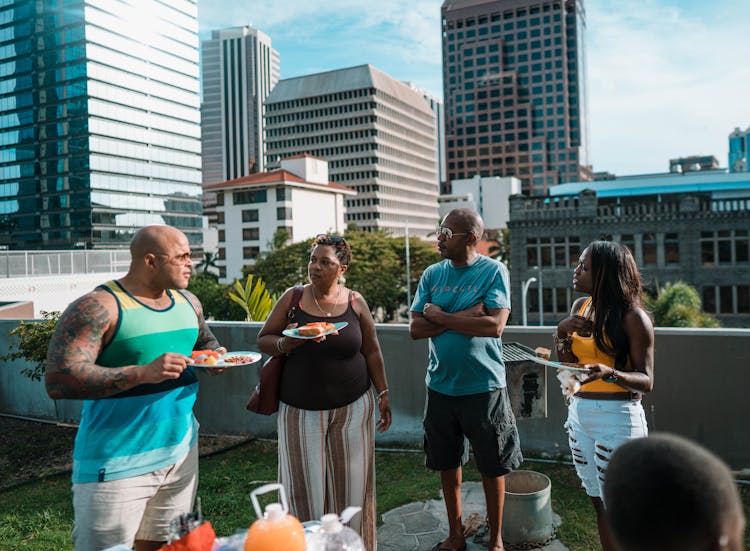 Group Of Diverse People Having Meal