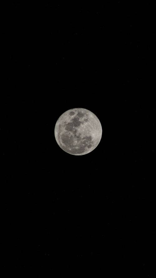 Free Full moon in black sky Stock Photo