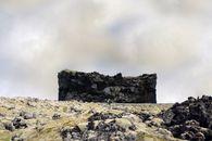 Gray Rock Formation Under White Clouds