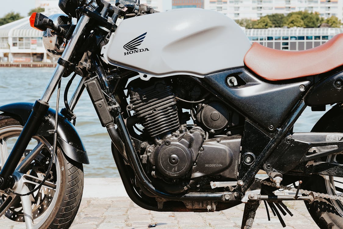 Engine of Honda CB Motorcycle