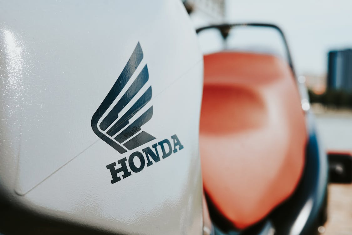 Close-Up Shot of Honda Sticker
