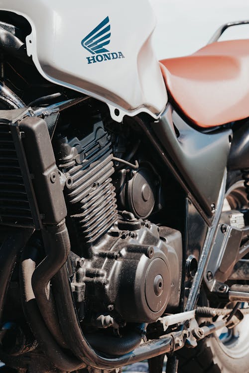 Engine of Honda CB Motorcycle