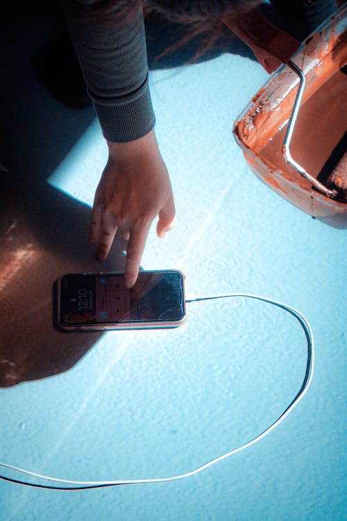 Black Smartphone on White Table