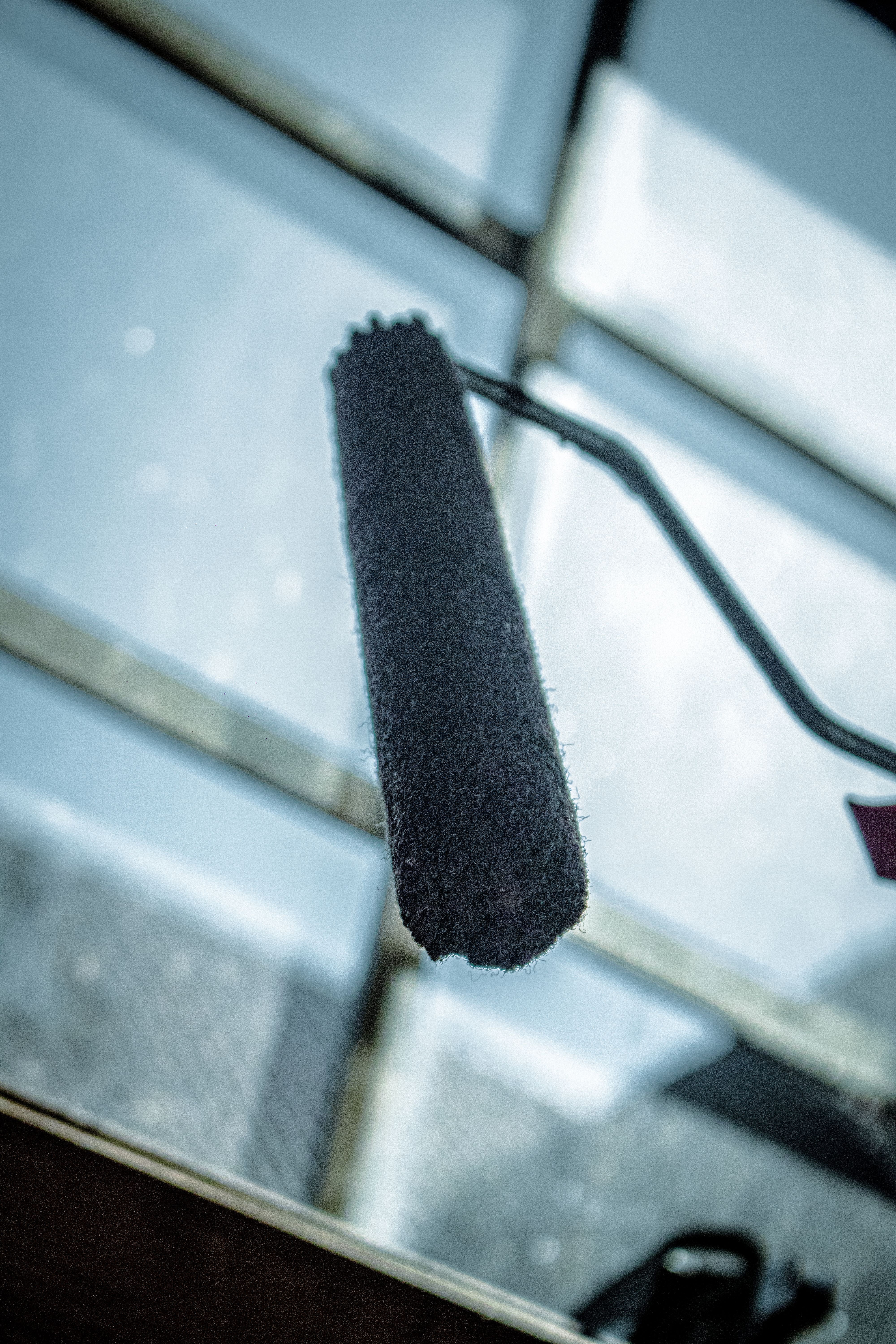Close-up of a paint roller