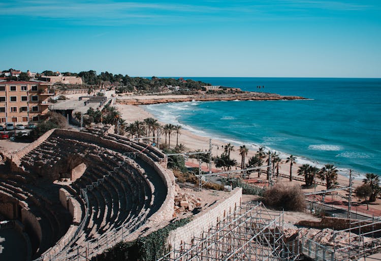 
An Aerial Shot Of A The Playa El Miracle Beach