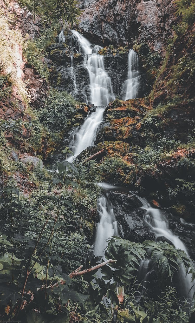 Waterfall With Many Cascades