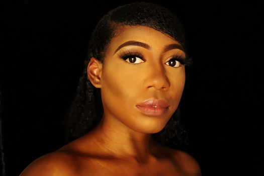 A Beautiful Woman Wearing Makeup and Eyelash Extensions