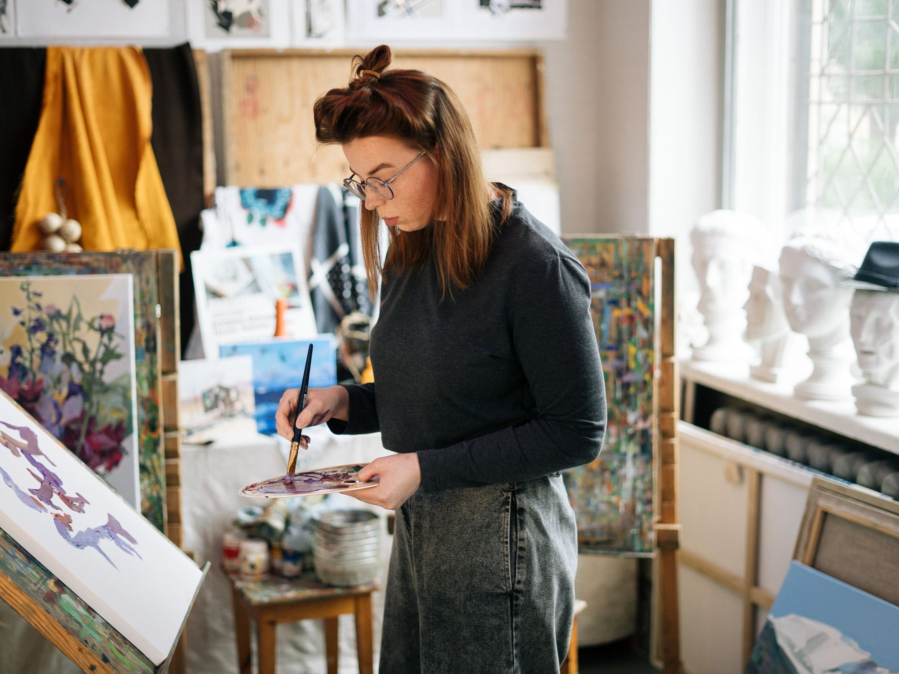 Painters and Decorators in West Kensington — a decorator at work mid-project