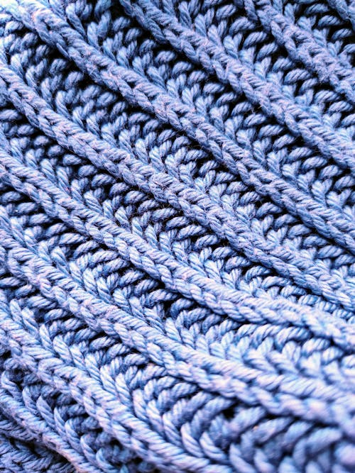 Knitted Yarn in Close-up Photography