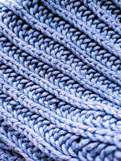 Free Detailed close-up of a blue knitted wool pattern, showcasing texture and craftsmanship. Stock Photo