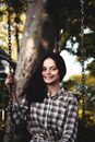 Woman Sitting on Swing 