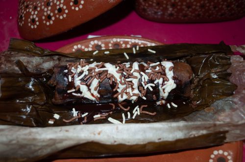Free stock photo of chocolate tamale, comida mexicana, mexican food Stock Photo