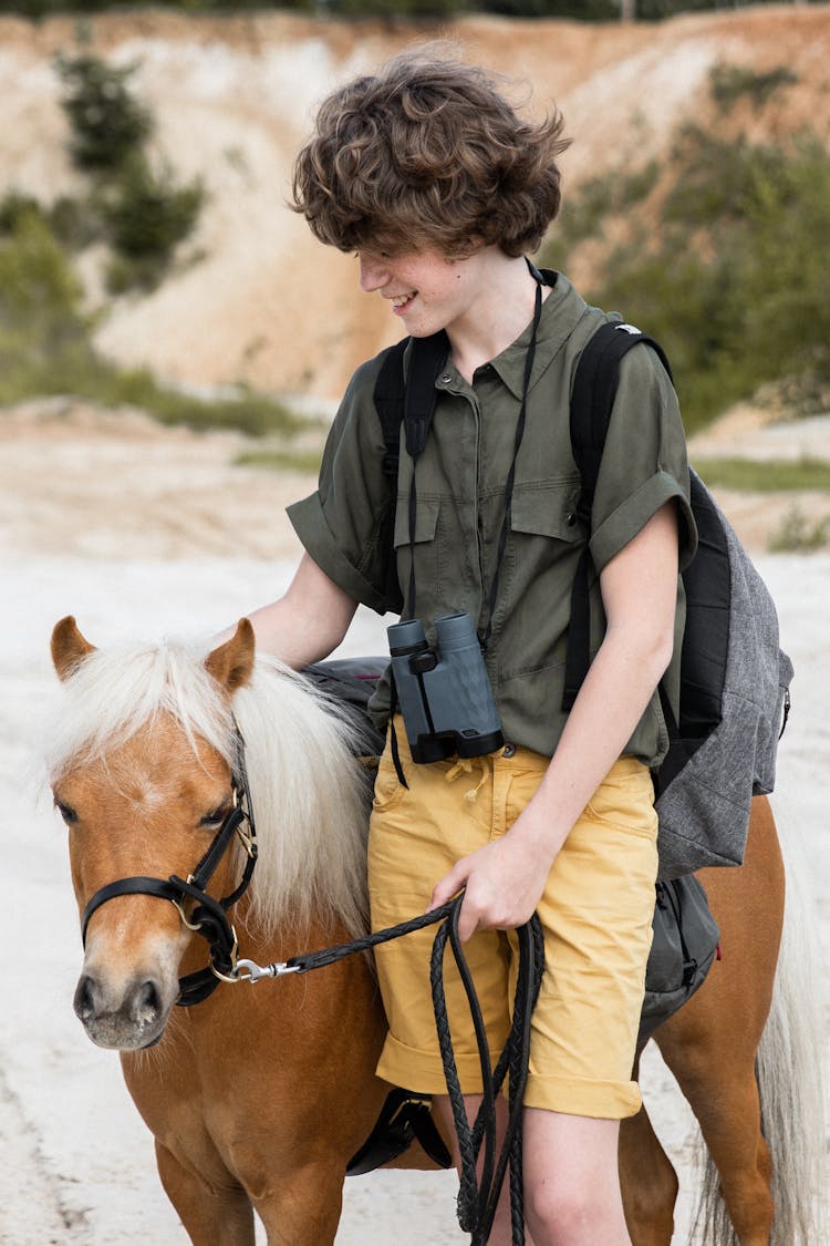 Boy Scout With Pony