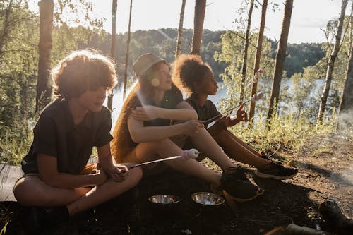 Imagine de stoc gratuită din adolescenți, arbori, backlit