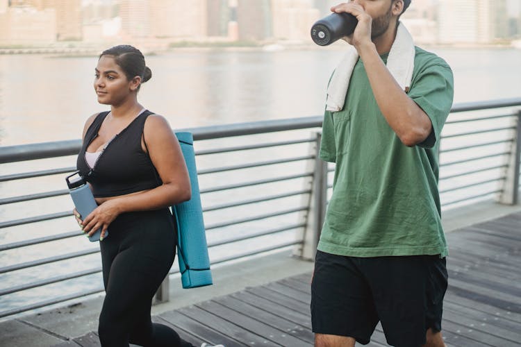 Man And Woman Walking Together 