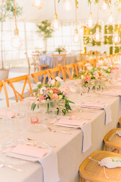 Table Setting of a Wedding Reception