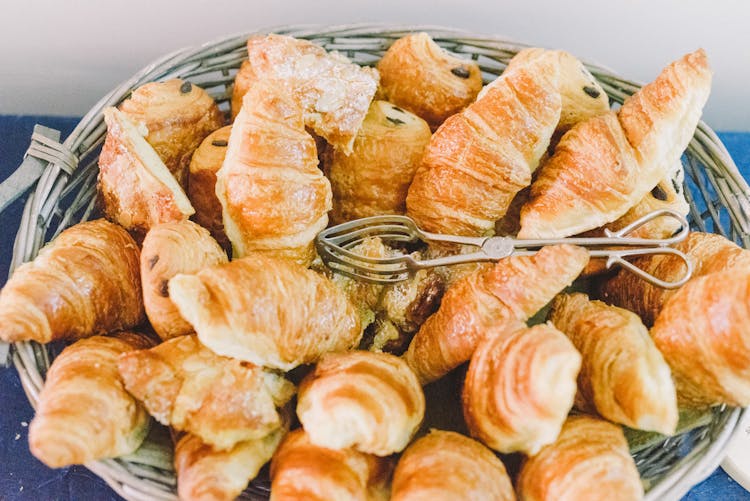 Croissants In A Basket 