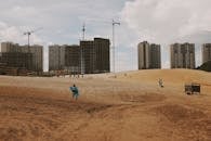 Beach with Construction Site behind
