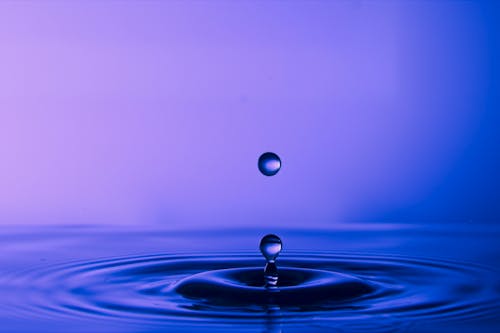 Free Water Drop on Water in Close Up Photography Stock Photo