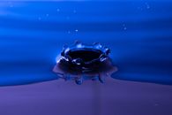 Blue and White Water Drop