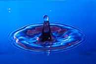 Person in Water With Water Drop