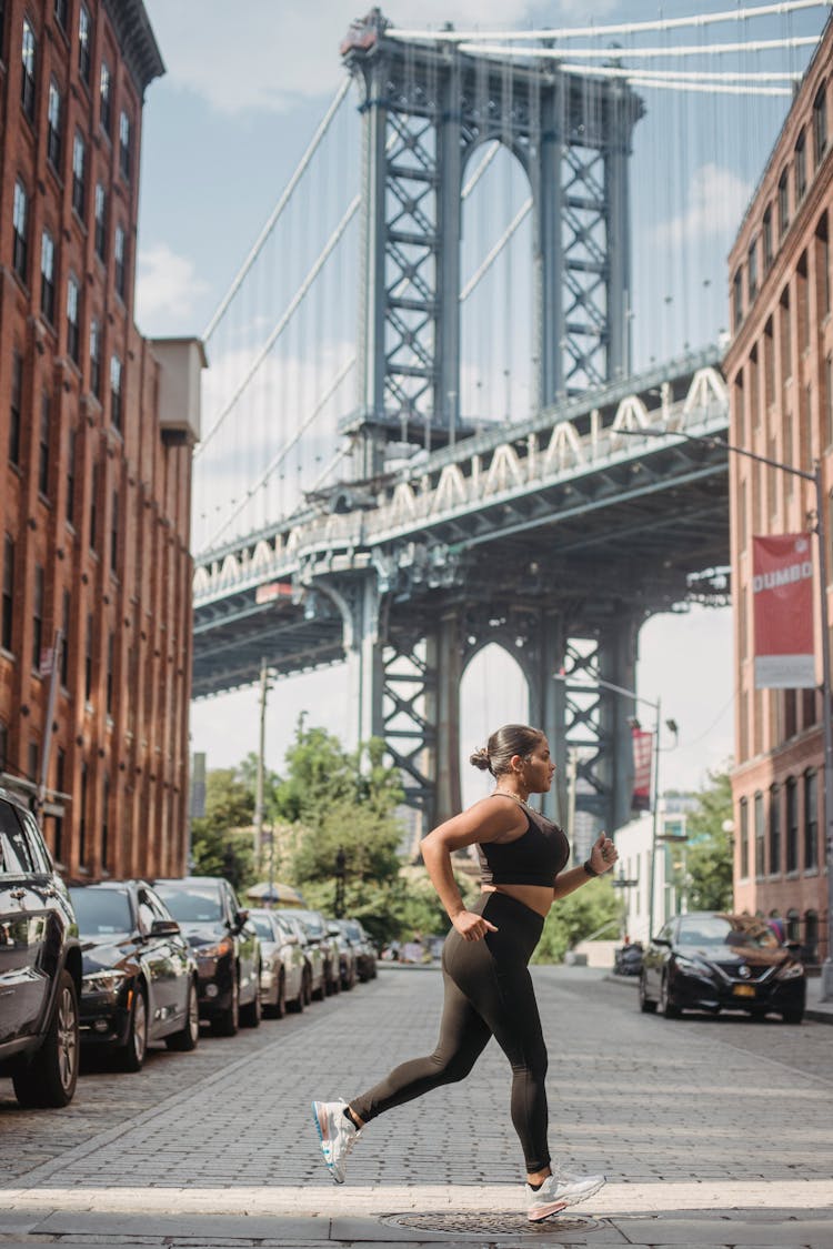 Woman Jogging In New York 