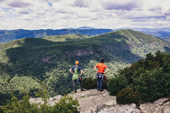 Linville Falls dropping into Linville Gorge
