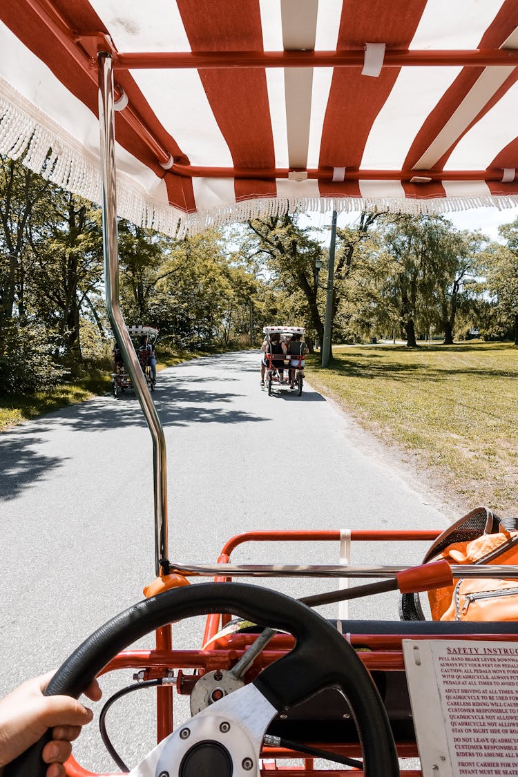 View Of Road From Golf Car