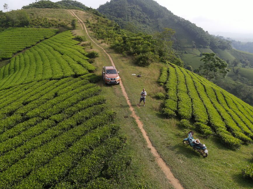 Motorcycle traveling along the scenic Mae Hong Son Loop in Northern Thailand