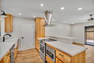White and Brown Wooden Kitchen Cabinet