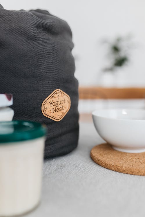 Table With Breakfast and Fabric Bag