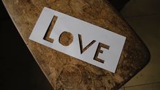 White and Black I Love You Card